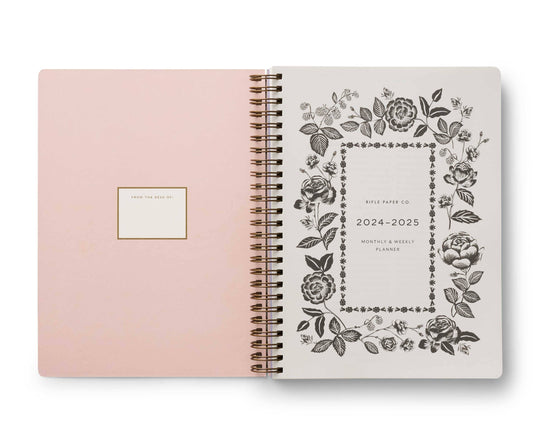 2025 English Rose 17-Month Academic Softcover Spiral Planner - FINAL SALE