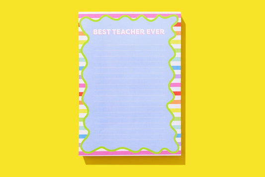 Best Teacher Ever Colorful Notepad