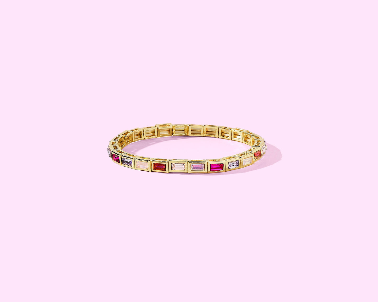 Pearl Hearts Enamel Stretch Bracelet