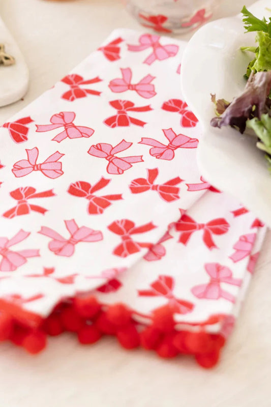 Bow Frenzy Tea Towel