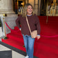 Sunsets in Spain Curvy Brown Scalloped Sweater