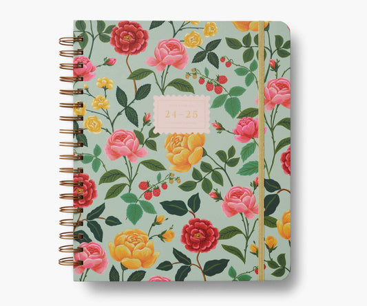 2025 Roses 17-Month Hardcover Spiral Planner | Rifle Paper Co. - FINAL SALE