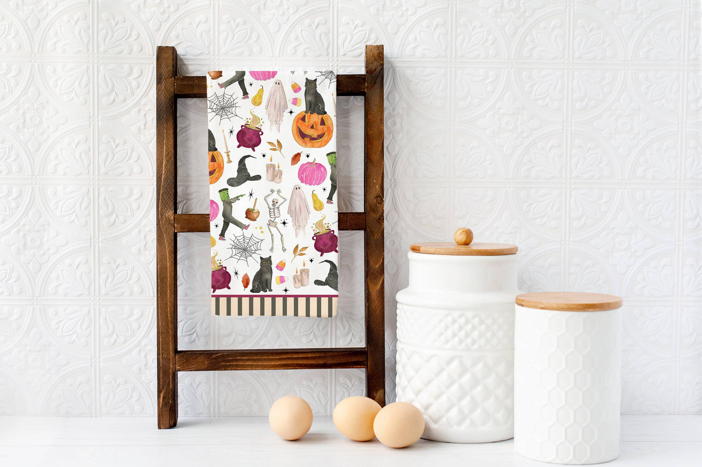 Tricks & Treats Halloween Tea Towel
