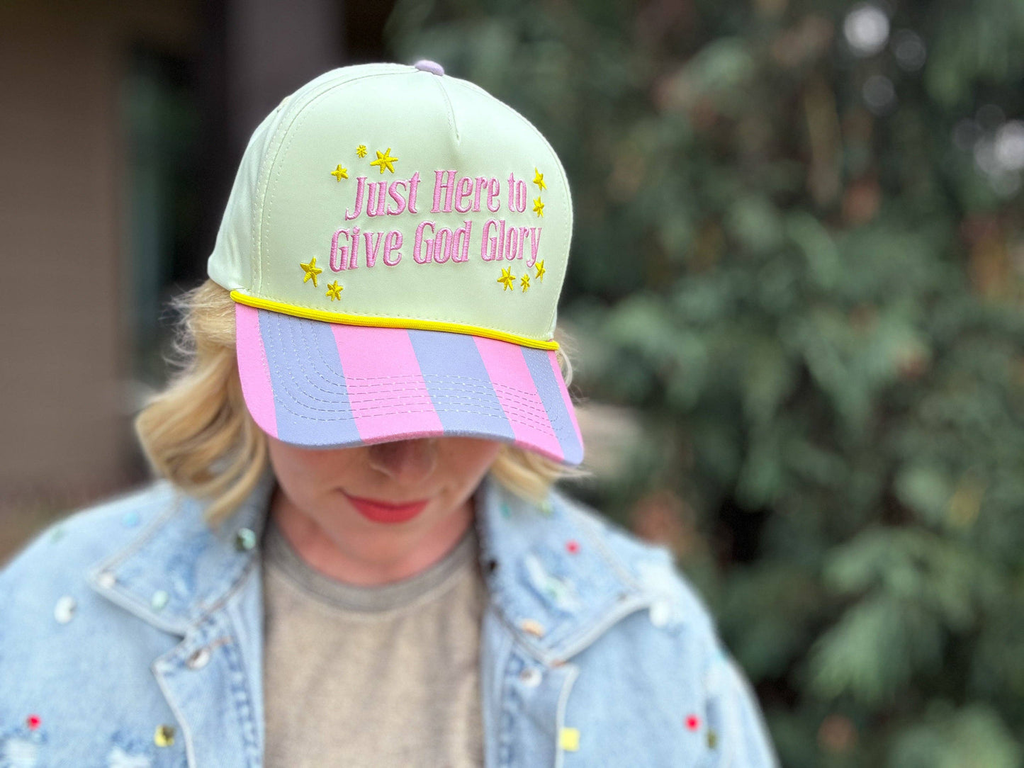 "Give God Glory" Embroidered Baseball Cap