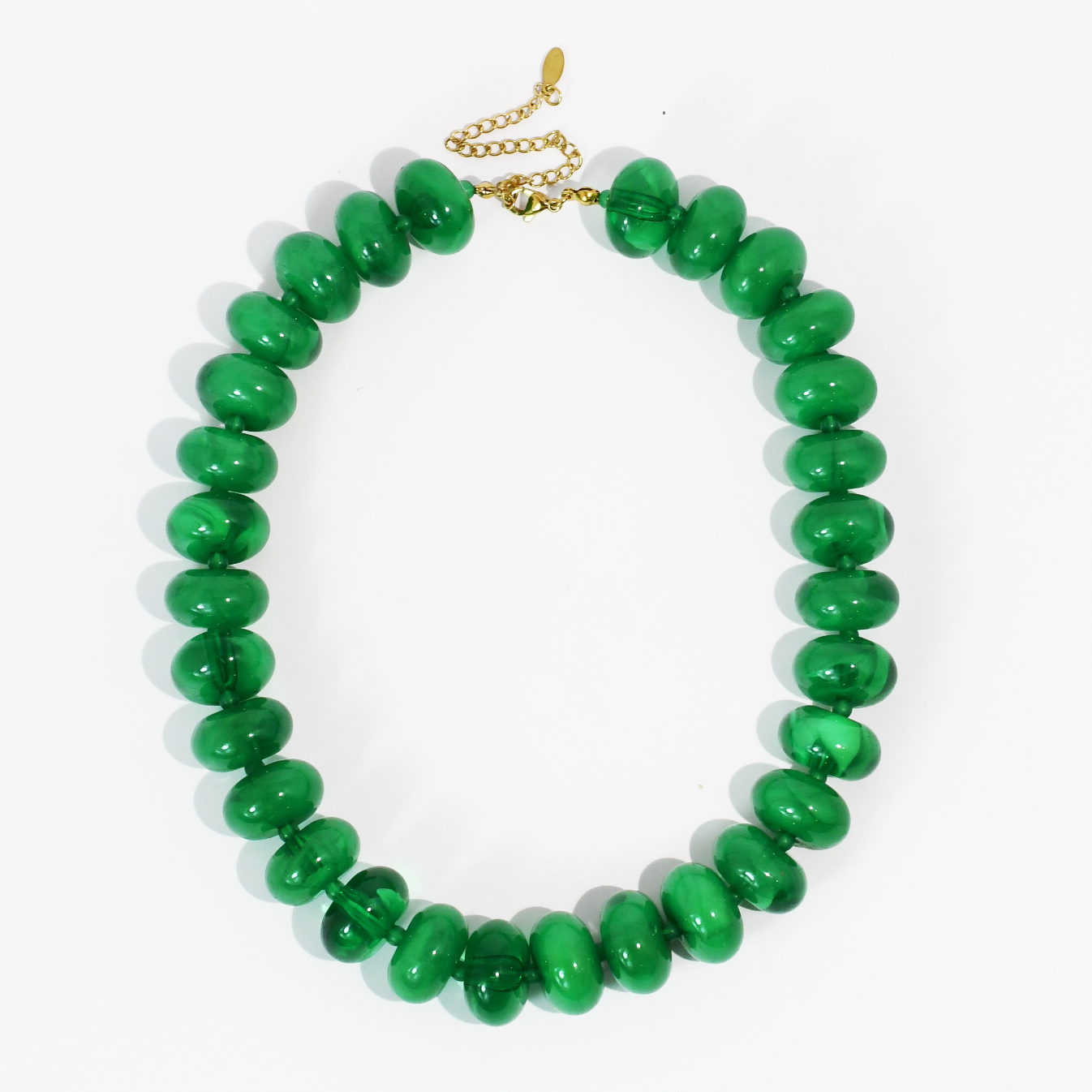 Sugar Bead Green Necklace