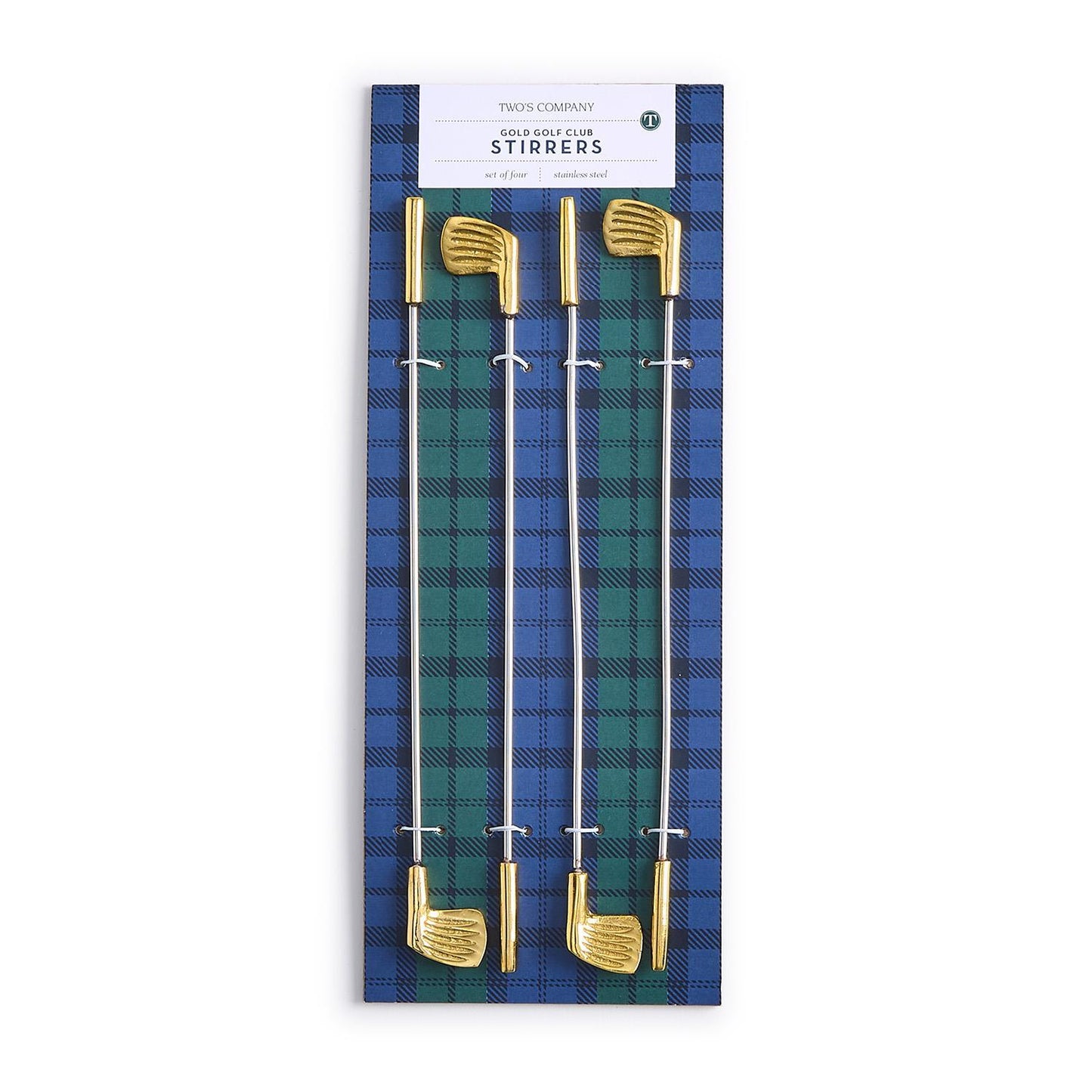 Gold Golf Club Stirrers (Set of 4)