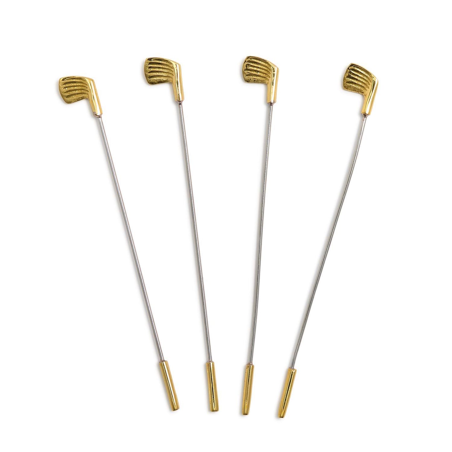 Gold Golf Club Stirrers (Set of 4)
