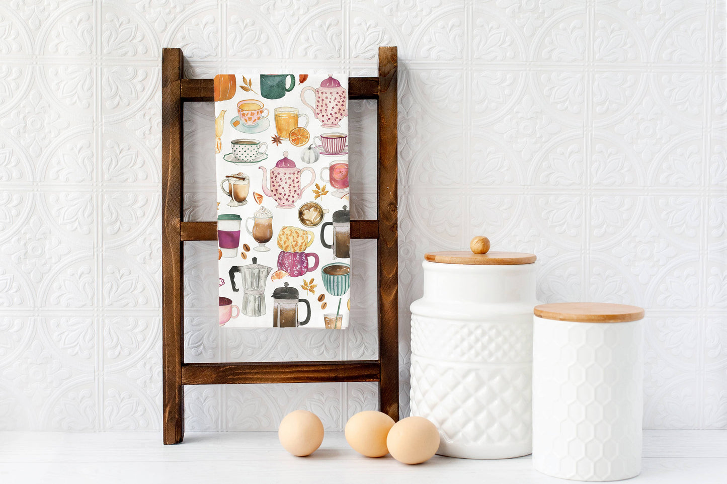 Fall Tea and Coffee Tea Towel