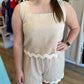 "Match Made in Heaven" Beige Ric Rac Two-Piece Short Set
