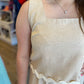 "Match Made in Heaven" Beige Ric Rac Two-Piece Short Set