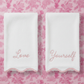 Luxury Cotton Hand Towels with Scallop Piping: Pink Piping / Hand Towel (4 Piece Set)