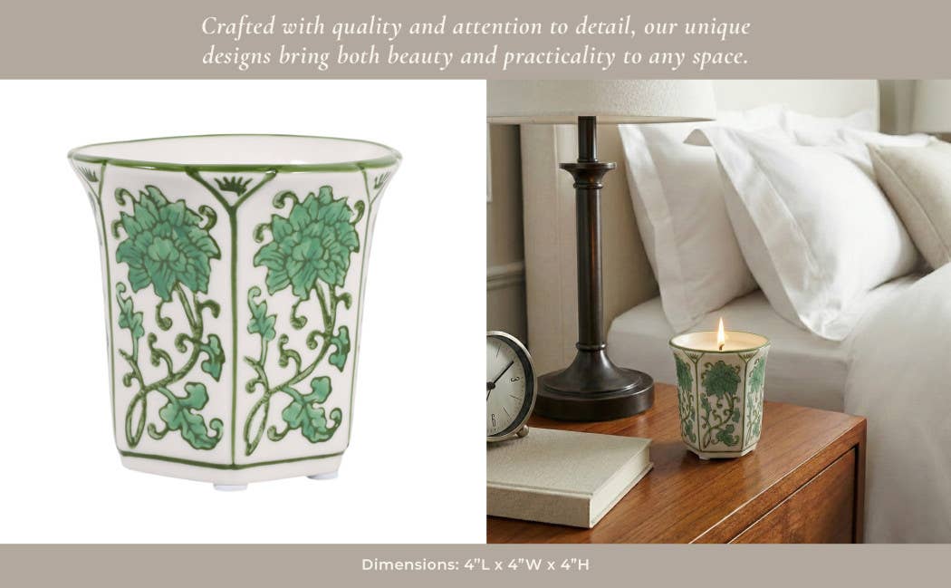 Lavender Verbena Green Chinoiserie Candle