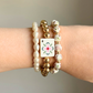 Flower Mahjong Stretch Bracelet Set