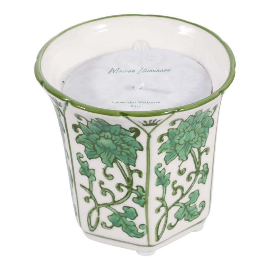 Lavender Verbena Green Chinoiserie Candle