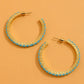 Large Turquoise Hoop Earrings