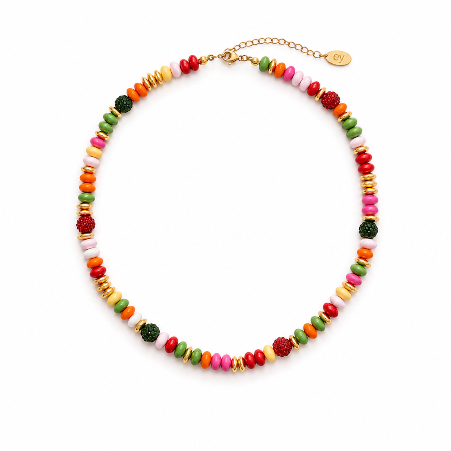Festive Color Bead Necklace