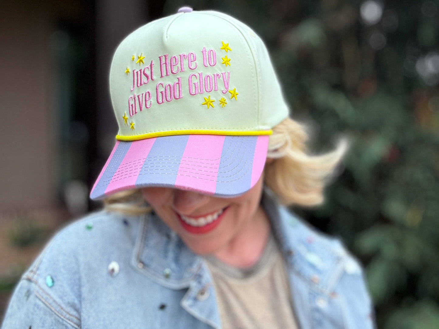 "Give God Glory" Embroidered Baseball Cap