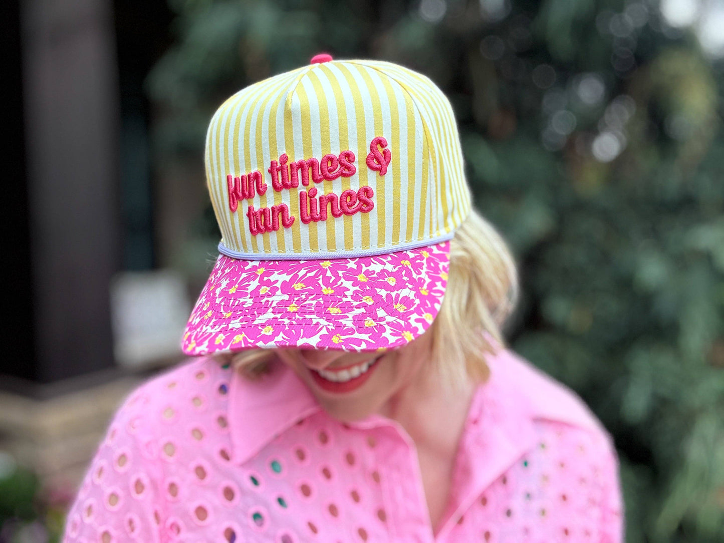 "Fun Times & Tan Lines" Embroidered Baseball Cap