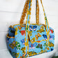 Blue Butterfly Quilted Overnight Bag