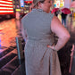 Juliet Check Curvy Brown Gingham Midi Dress