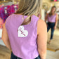 "It's Game Day!" Purple Faux Leather Crop Top