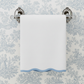 Luxury Cotton Hand Towels with Scallop Piping: Dispenza Blue Piping / Hand Towel (4 Piece Set)