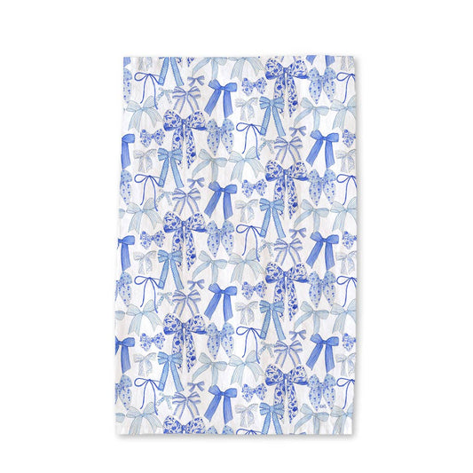 Blue Bow Tea Towel, Chinoiserie & Striped Kitchen Tea Towel