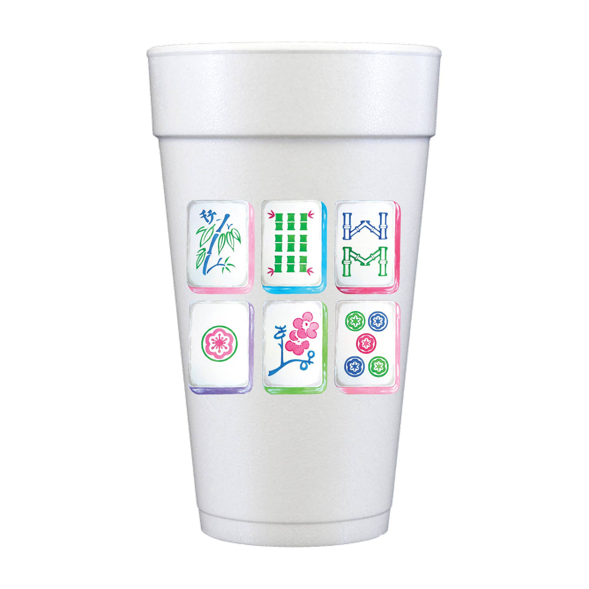 Mahjong Tiles Styrofoam Cups