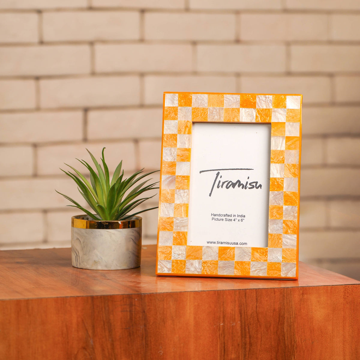 Sunshine Check Resin Picture Frame