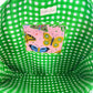 Pink Butterfly Print Large Quilted Tote Bag