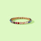 Pearl Hearts Enamel Stretch Bracelet