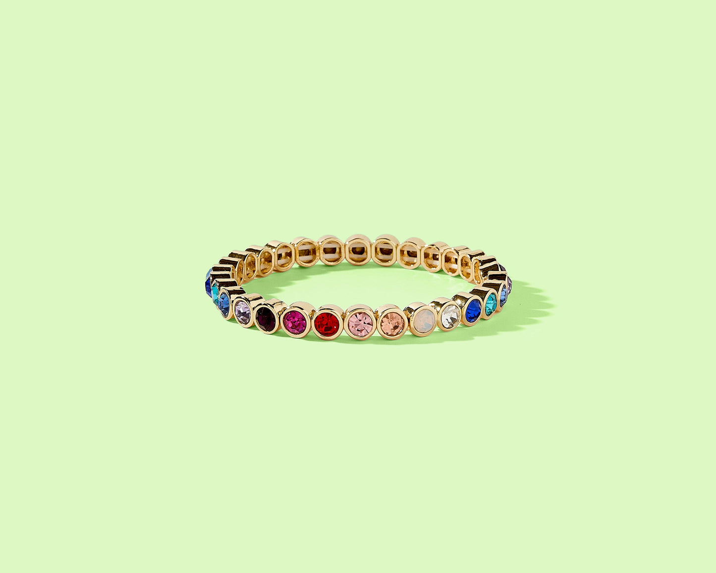 Pearl Hearts Enamel Stretch Bracelet