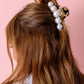 Large Tortoise + Pearl Claw Clip