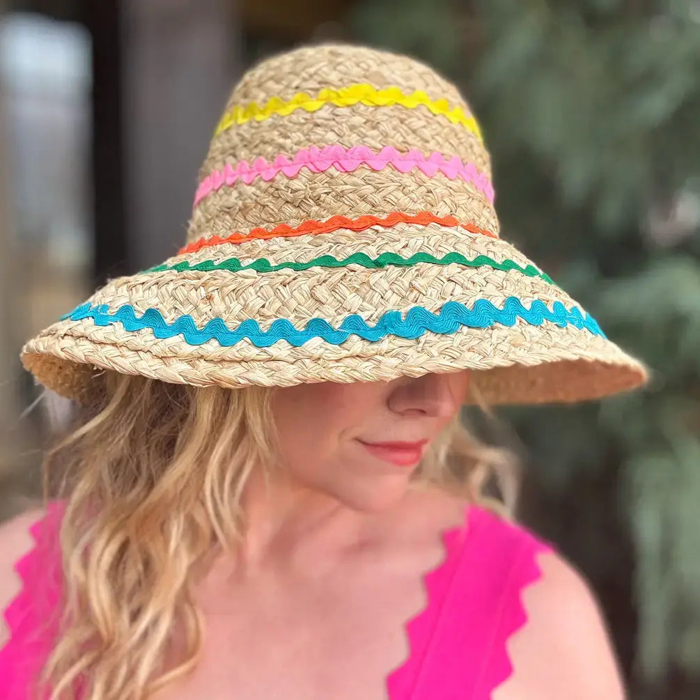 Colorful Raffia Bucket Hat