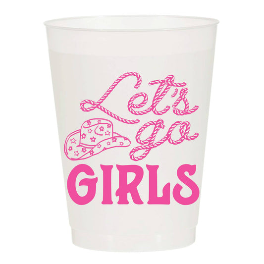 "Let's Go Girls" Rodeo Frosted Cups
