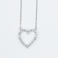 Silver Sparkle Heart Necklace