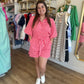 "Come Sail Away" Pink and Red Knit Romper
