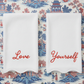 White Piping Scallop Luxury Cotton Hand Towel