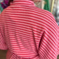 "Come Sail Away" Pink and Red Knit Romper