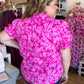 A Berry Good Summer Plus-Size Pink Puff Sleeve Top
