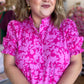 A Berry Good Summer Plus-Size Pink Puff Sleeve Top