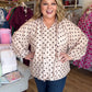 A Classic Affair Curvy Ecru Polka Dot Top