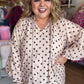 A Classic Affair Curvy Ecru Polka Dot Top