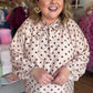 A Classic Affair Curvy Ecru Polka Dot Top