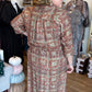 A Little More Dandelion Curvy Rust Abstract Midi Dress