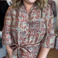 A Little More Dandelion Curvy Rust Abstract Midi Dress