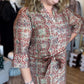 A Little More Dandelion Curvy Rust Abstract Midi Dress