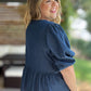 A Moment of Truth Plus-Size Denim Tie Front Top