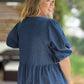 A Moment of Truth Plus-Size Denim Tie Front Top