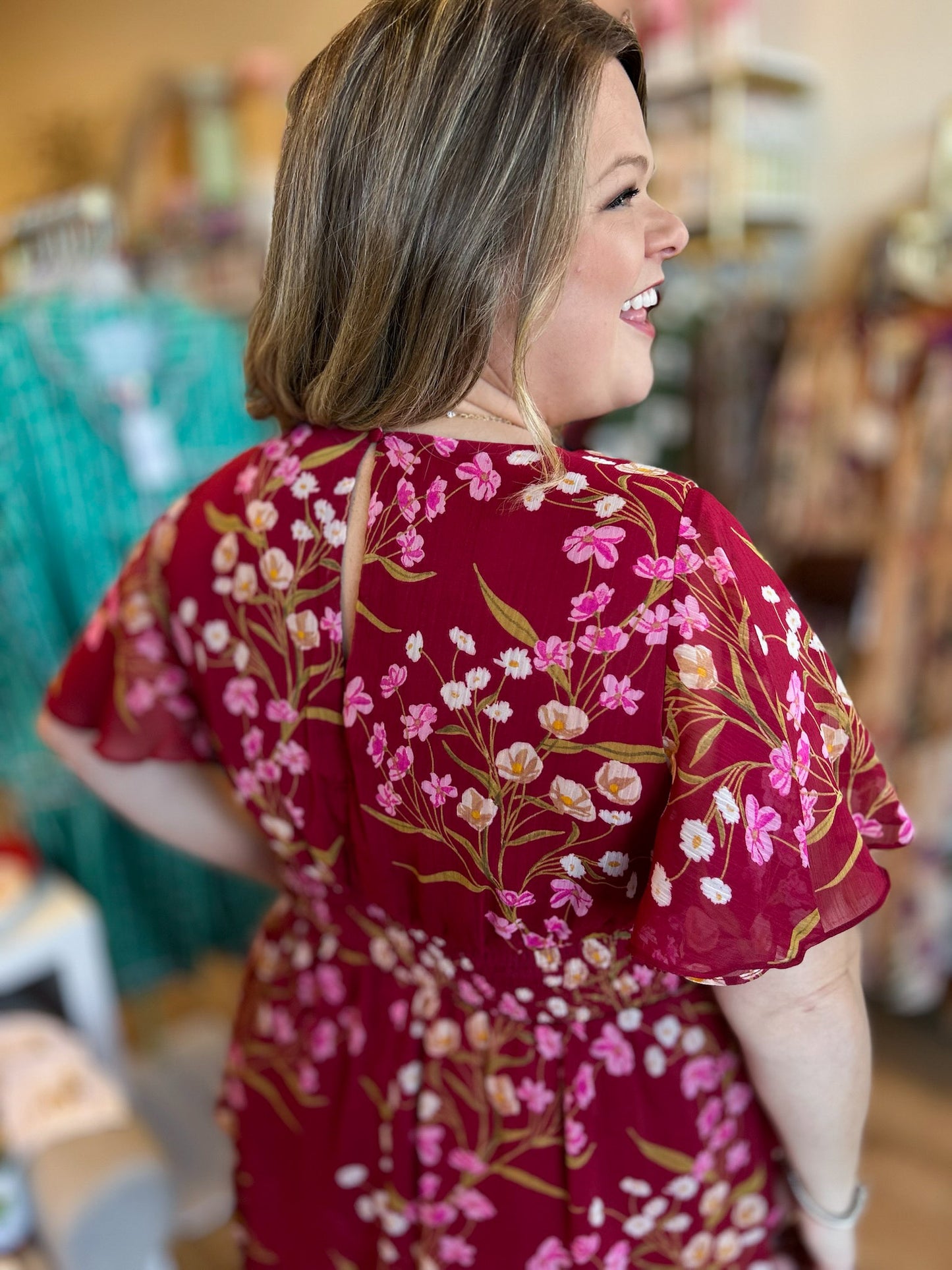 A Winter Romance Plus-Size Tiered Maxi Dress